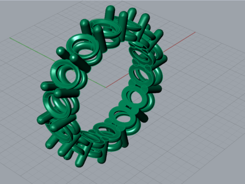 Eternal Oval STL 3D eternity Ring model rr0035 3D Print Model