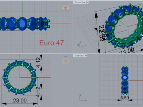 Eternal Oval STL 3D eternity Ring model rr0035 3D Print Model
