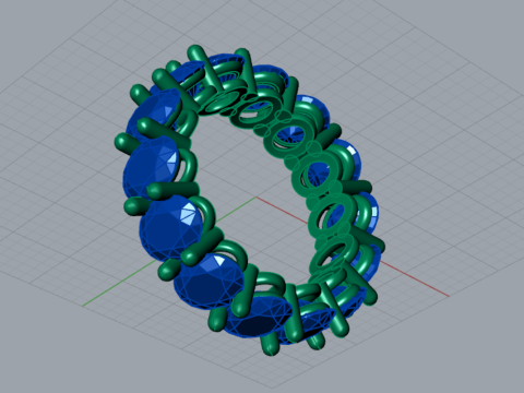 Eternal Oval STL 3D eternity Ring model rr0035 3D Print Model