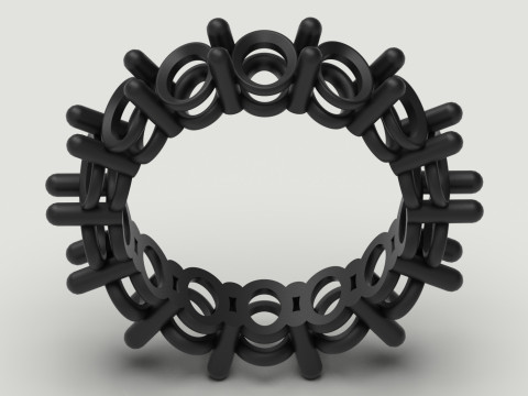 Eternal Oval STL 3D eternity Ring model rr0035 3D Print Model