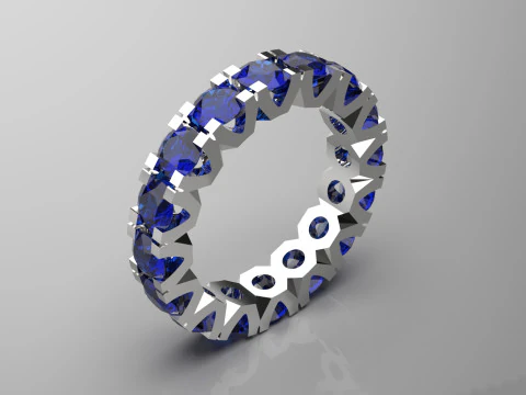 3d модель круглого кольца Eternity stl rr0042 3D Принт Модель