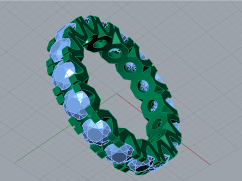 라운드 영원 stl 3d 쥬얼리 반지 모델 rr0042 3D 프린트 모델