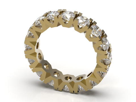 라운드 영원 stl 3d 쥬얼리 반지 모델 rr0042 3D 프린트 모델