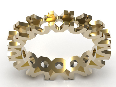 라운드 영원 stl 3d 쥬얼리 반지 모델 rr0042 3D 프린트 모델