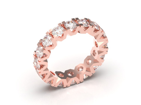 라운드 영원 stl 3d 쥬얼리 반지 모델 rr0042 3D 프린트 모델