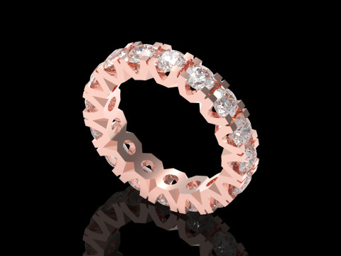 라운드 영원 stl 3d 쥬얼리 반지 모델 rr0042 3D 프린트 모델