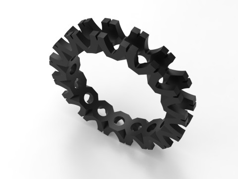 라운드 영원 stl 3d 쥬얼리 반지 모델 rr0042 3D 프린트 모델