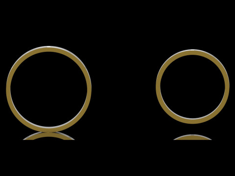 Wedding couple stl 3d gold ring model cr0048 3D Print Model