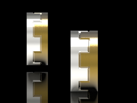 Wedding couple stl 3d gold ring model cr0048 3D Print Model