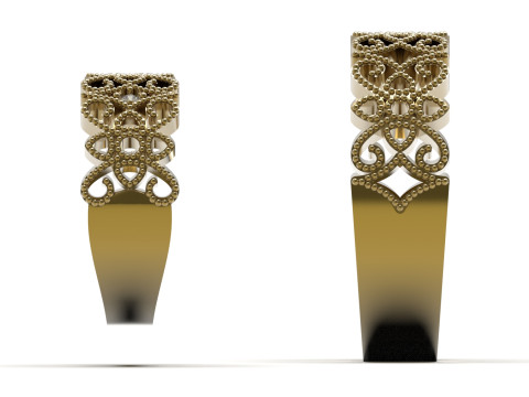 Ready made ring set file for bride and groom cr0050 3D Print Model