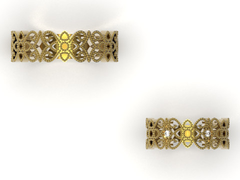 Ready made ring set file for bride and groom cr0050 3D Print Model