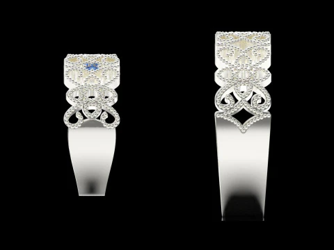 Ready made ring set file for bride and groom cr0050 3D Print Model