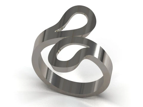Ready to make gold ring file Sculptural Free Flow Ring gr0178 3D Print Model