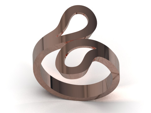 Ready to make gold ring file Sculptural Free Flow Ring gr0178 3D Print Model