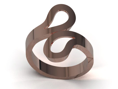 Ready to make gold ring file Sculptural Free Flow Ring gr0178 3D Print Model