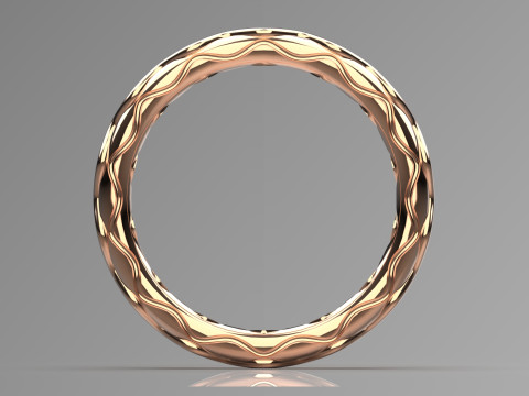 Minimalistyczny złoty pierścionek gr0051 Model do druku 3D