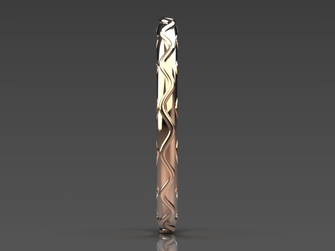 Minimalistyczny złoty pierścionek gr0051 Model do druku 3D