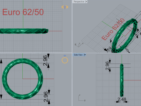 Minimalistyczny złoty pierścionek gr0051 Model do druku 3D