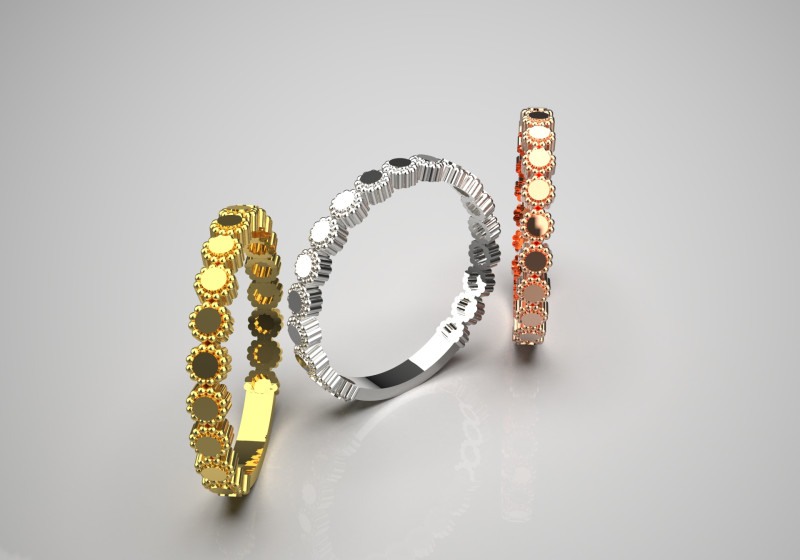 3D ファイル ゴールド リング コード gr0072 3Dプリントモデル .c4d .max .obj .3ds .fbx .stl .blend 