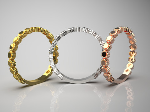 3D ファイル ゴールド リング コード gr0072 3Dプリントモデル