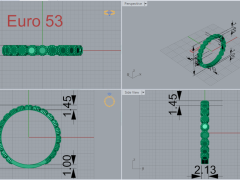 3D ファイル ゴールド リング コード gr0072 3Dプリントモデル