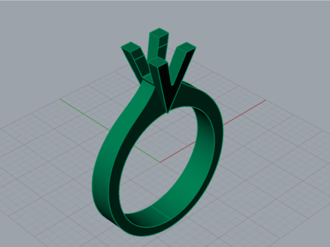 Fichier 3D de la bague solitaire code sr0046 Modèles 3D en vedette