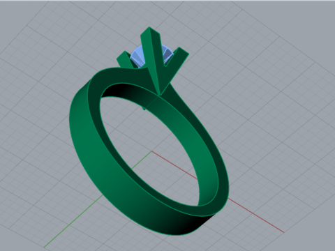 Fichier 3D de la bague solitaire code sr0046 Modèles 3D en vedette