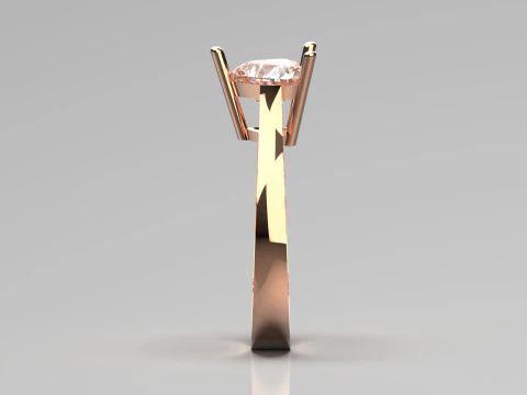 Кольцо-пасьянс &laquo;Сердце&raquo; sr0033 3D модель для печати 3D Принт Модель