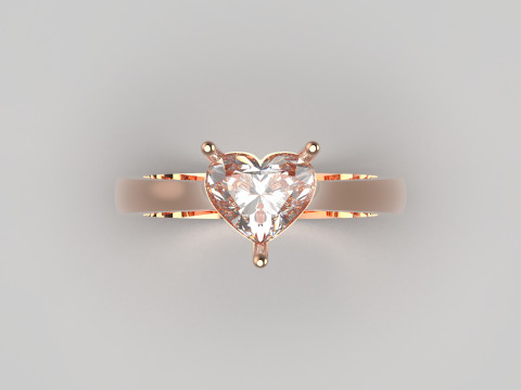 Pierścionek z motywem serca sr0033 Model do druku 3D Model do druku 3D