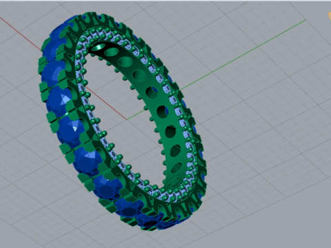 The Eternity stl 3d printable jewelry Ring model rr0005 3D Print Model