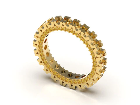 The Eternity stl 3d printable jewelry Ring model rr0005 3D Print Model