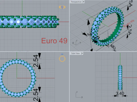 The Eternity stl 3d jewelry Ring model rr0030 3D Print Model