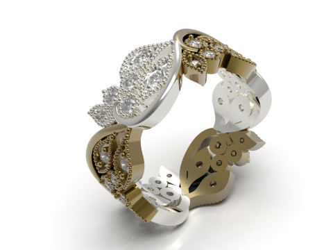 Gioielli All Round Ring Design stl 3d cad modello rr0063 Modello di stampa 3D