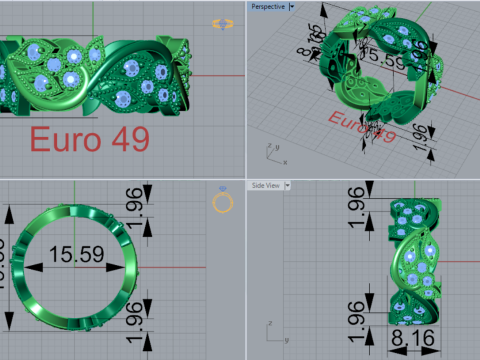 Gioielli All Round Ring Design stl 3d cad modello rr0063 Modello di stampa 3D