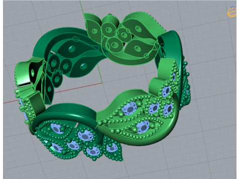 All Round Ring Design stl 3d модель ювелирных украшений rr0063 3D Принт Модель