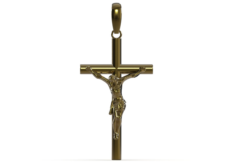 Crucifix ready to print cad stl gold Pendant model gp0498 3D Print Model .c4d .max .obj .3ds .fbx .stl .blend