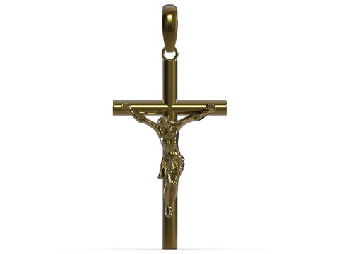 Salib siap cetak liontin emas cad stl model gp0498 Model Cetak 3D