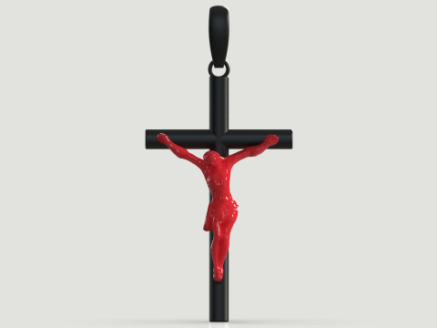 十字架の印刷準備完了 cad stl ゴールド ペンダント モデル gp0498 3Dプリントモデル