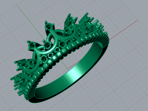 Женская ювелирная корона, дизайн CAD, модель кольца jr00311 3D Принт Модель