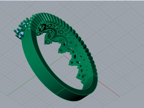 Женская ювелирная корона, дизайн CAD, модель кольца jr00311 3D Принт Модель