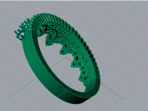 Женская ювелирная корона, дизайн CAD, модель кольца jr00311 3D Принт Модель
