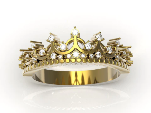 Женская ювелирная корона, дизайн CAD, модель кольца jr00311 3D Принт Модель