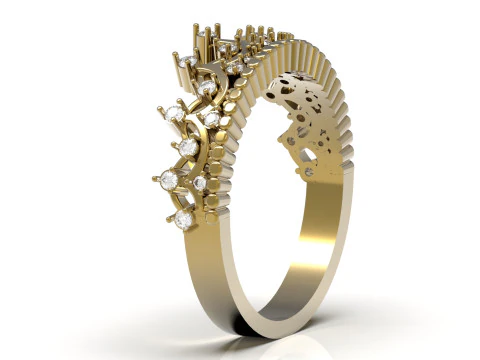 Женская ювелирная корона, дизайн CAD, модель кольца jr00311 3D Принт Модель