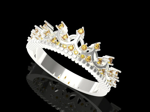 Женская ювелирная корона, дизайн CAD, модель кольца jr00311 3D Принт Модель
