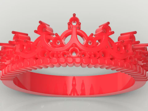 Женская ювелирная корона, дизайн CAD, модель кольца jr00311 3D Принт Модель