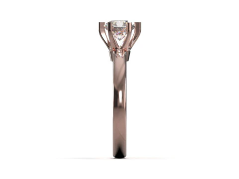 Classic 6-Prong Solitaire Ring 3D Printable Jewelry CAD sr0142 3D print model 3D Print Model