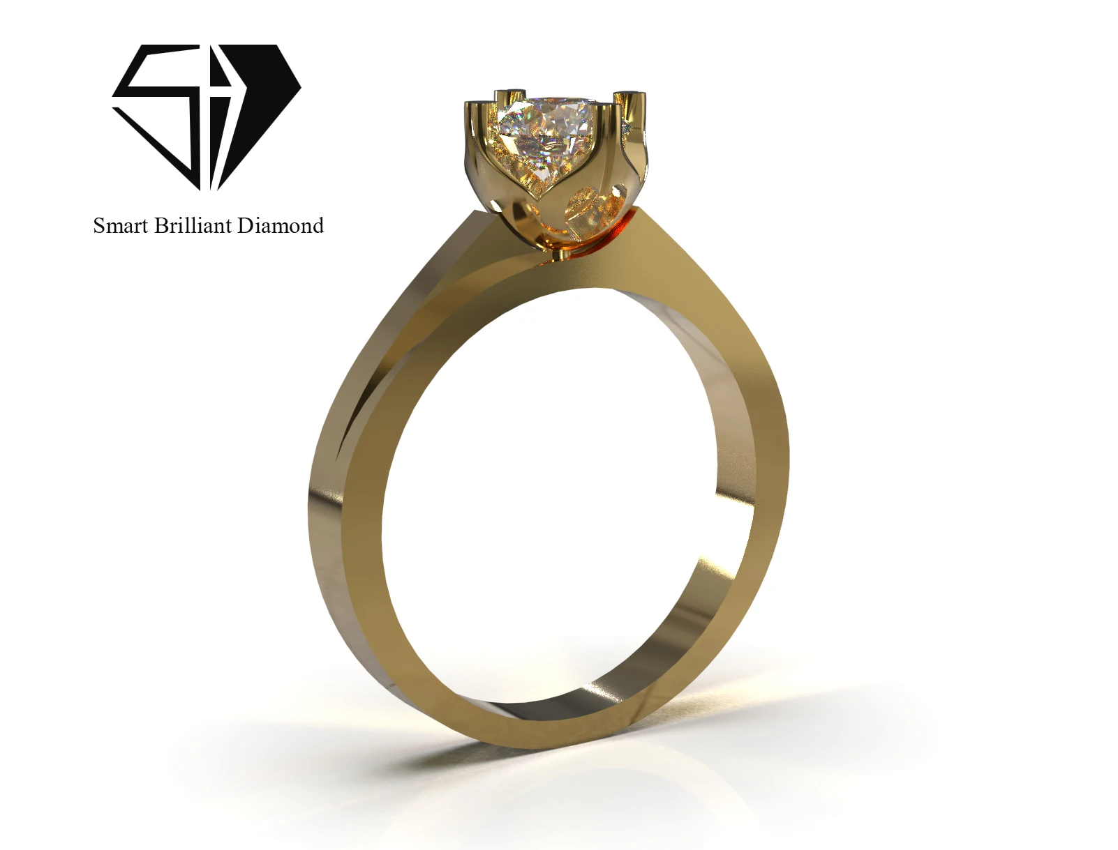 Lotus Ta&ccedil; Pırlanta Y&uuml;z&uuml;k 3D Yazdırılabilir Takı CAD sr0140 3D baskı modeli 3D Baskı Modeli .c4d .max .obj .3ds .fbx .stl .blend 