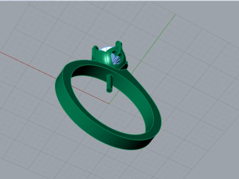 Lotus Ta&ccedil; Pırlanta Y&uuml;z&uuml;k 3D Yazdırılabilir Takı CAD sr0140 3D baskı modeli 3D Baskı Modeli