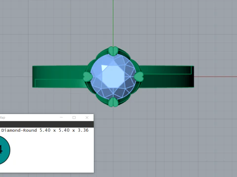 Lotus Ta&ccedil; Pırlanta Y&uuml;z&uuml;k 3D Yazdırılabilir Takı CAD sr0140 3D baskı modeli 3D Baskı Modeli