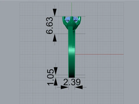 Lotus Ta&ccedil; Pırlanta Y&uuml;z&uuml;k 3D Yazdırılabilir Takı CAD sr0140 3D baskı modeli 3D Baskı Modeli